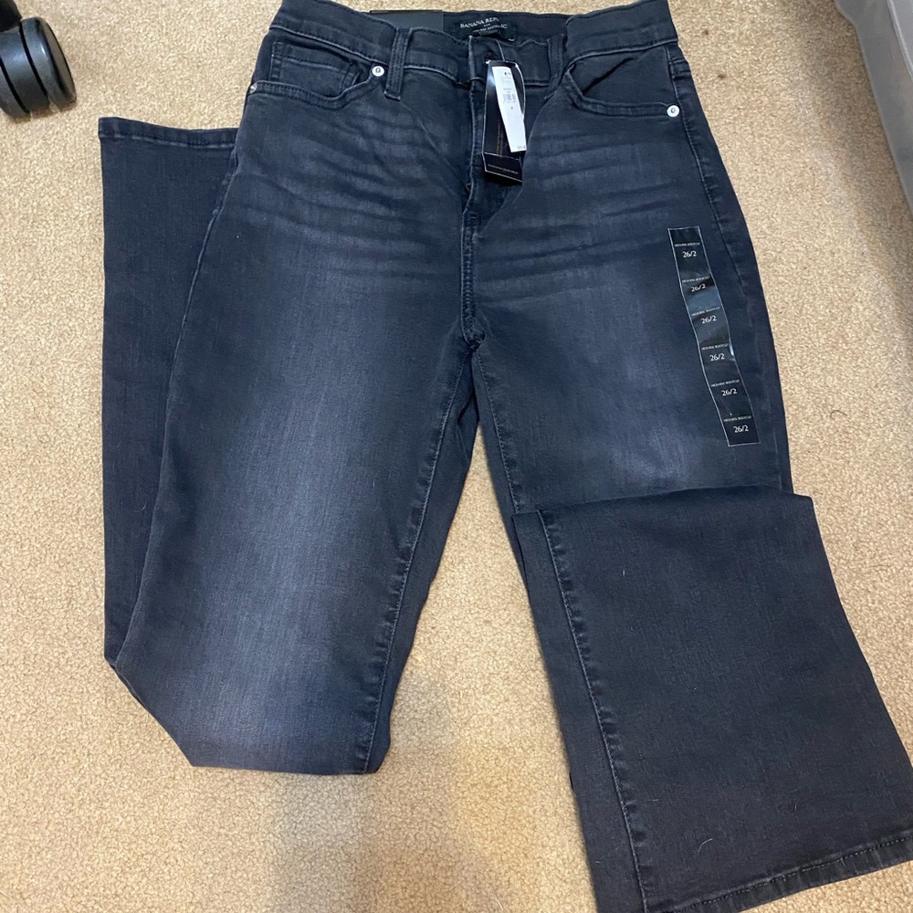 Black flare jeans